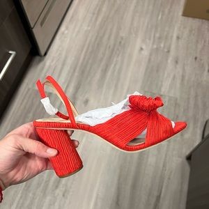 Loeffler Randall Camellia Sandals - Red NIB